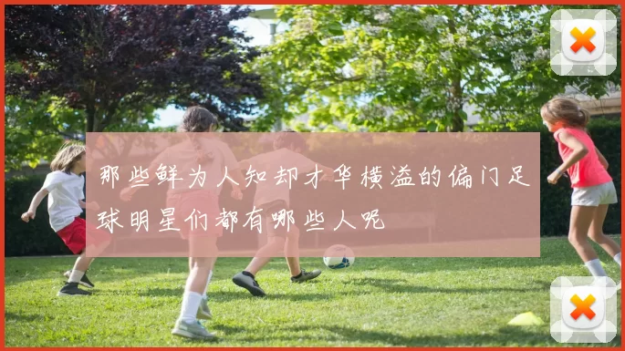那些鲜为人知却才华横溢的偏门足球明星们都有哪些人呢