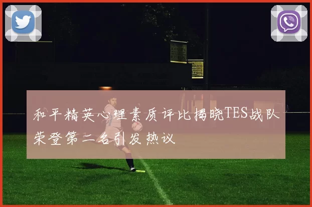 和平精英心理素质评比揭晓TES战队荣登第二名引发热议
